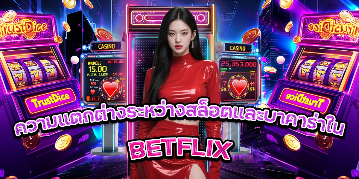 ความแตกต่างระหว่างสล็อตและบาคาร่าใน BETFLIX